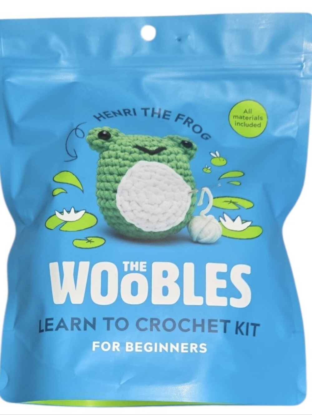 NIP The Woobles Learn To Crochet Kit Henri The Frog